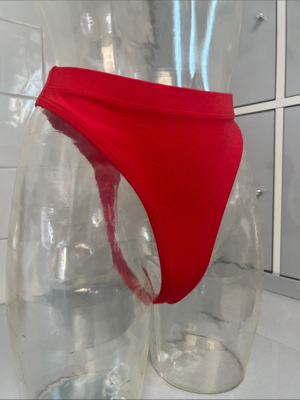 80s 90s Aerobics T-Back Half Leotard Thong M NWOT - Picture 8 of 11